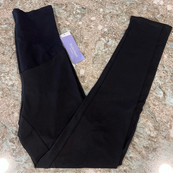 Motherhood Maternity Black Leggings with Belly Panel - Picture 8 of 14